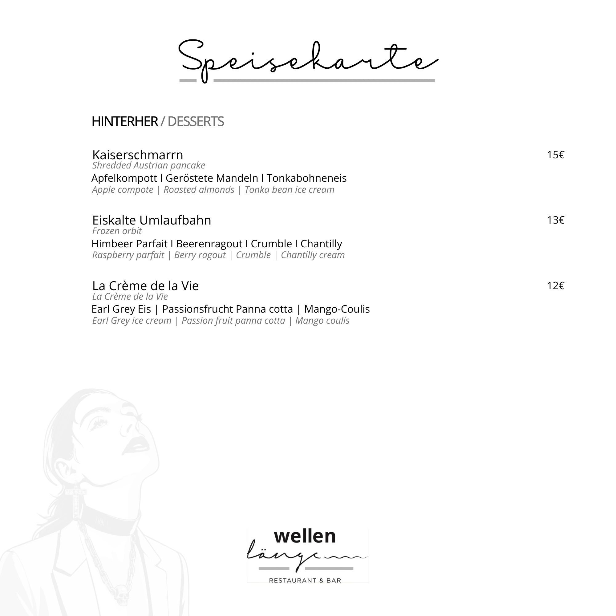 Restaurant Wellenlänge Speisekarte 5 Seite