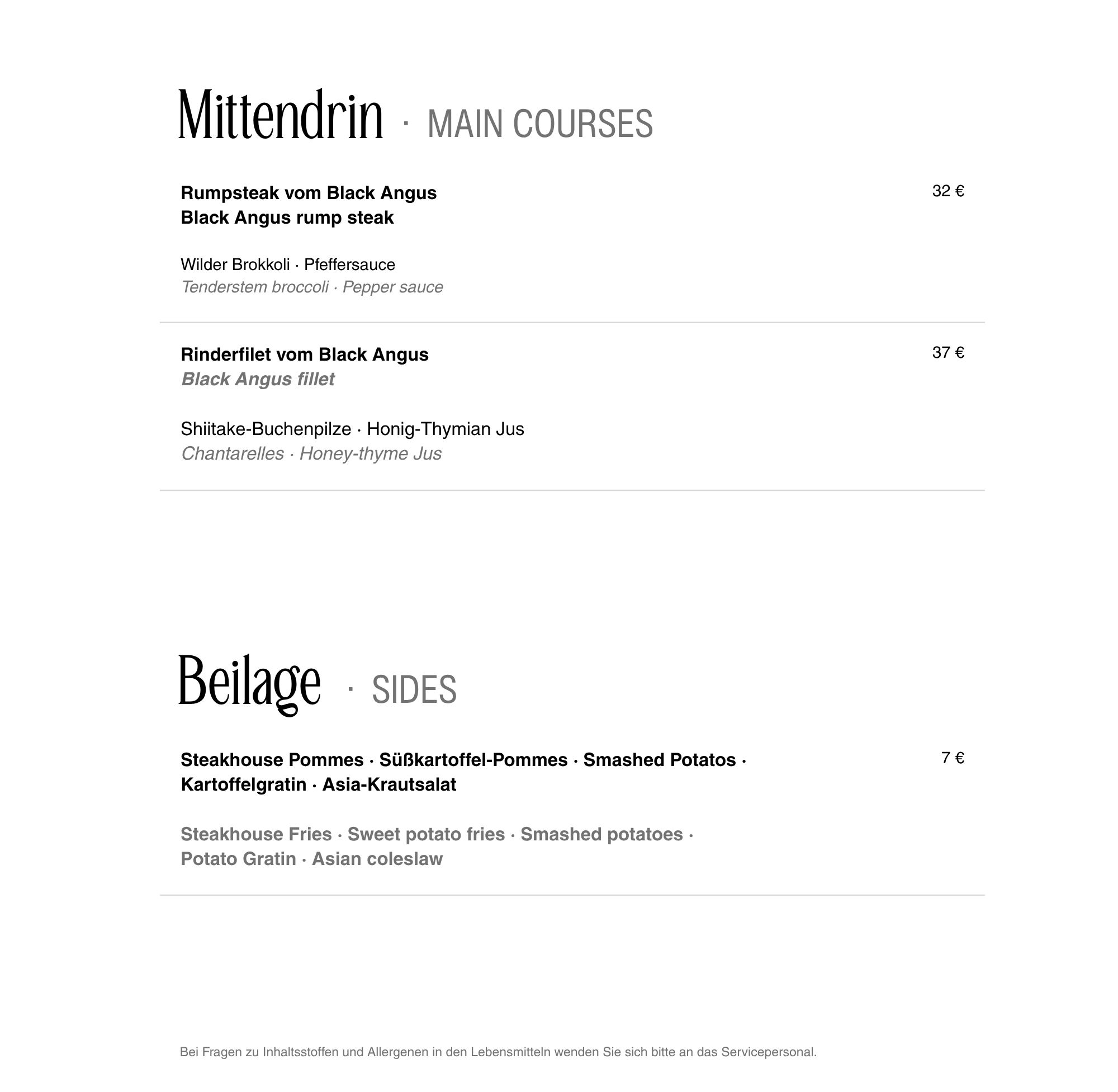 2 Mittendrin (Main Course)
