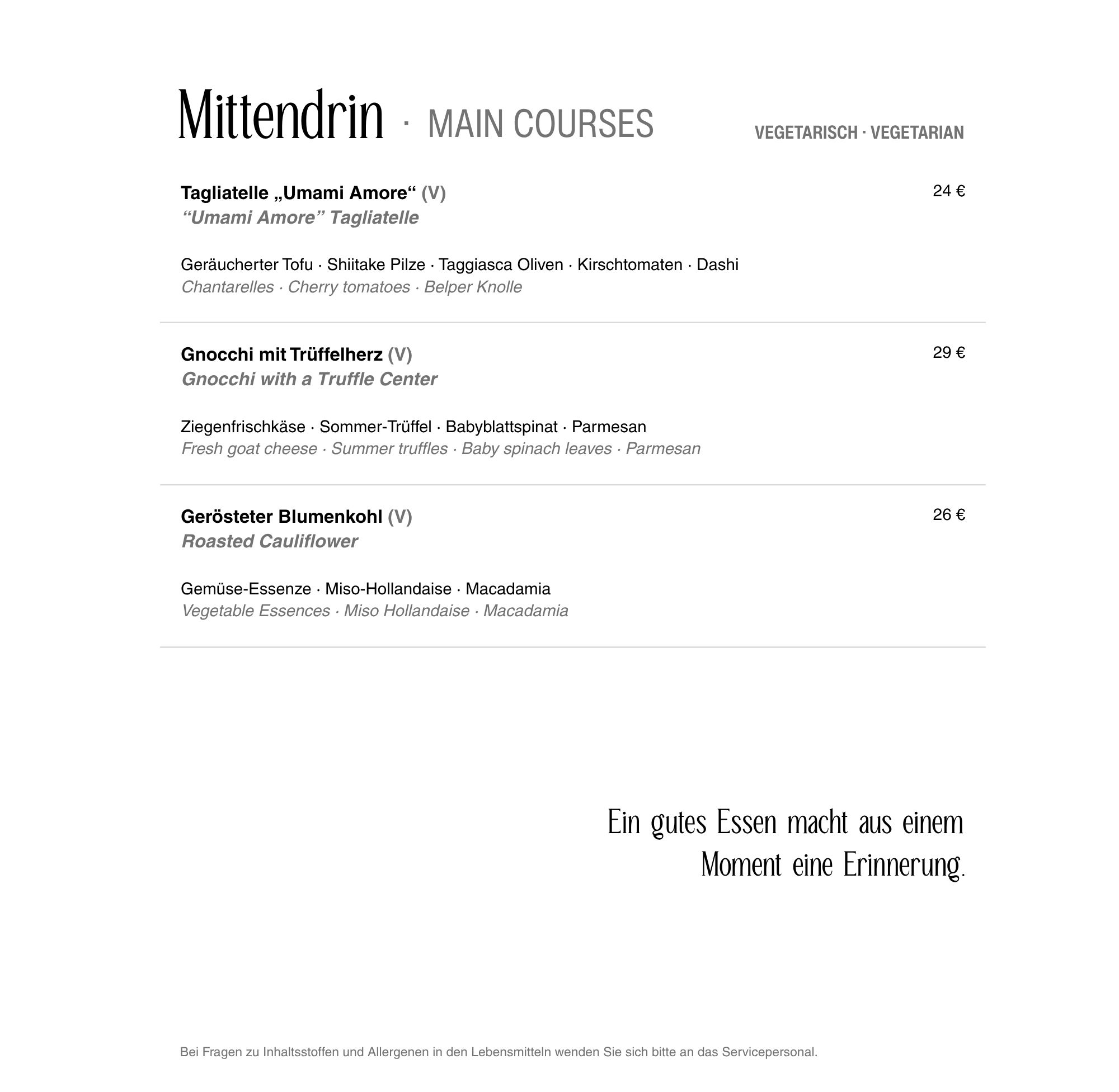Mittendrin (Main Course)